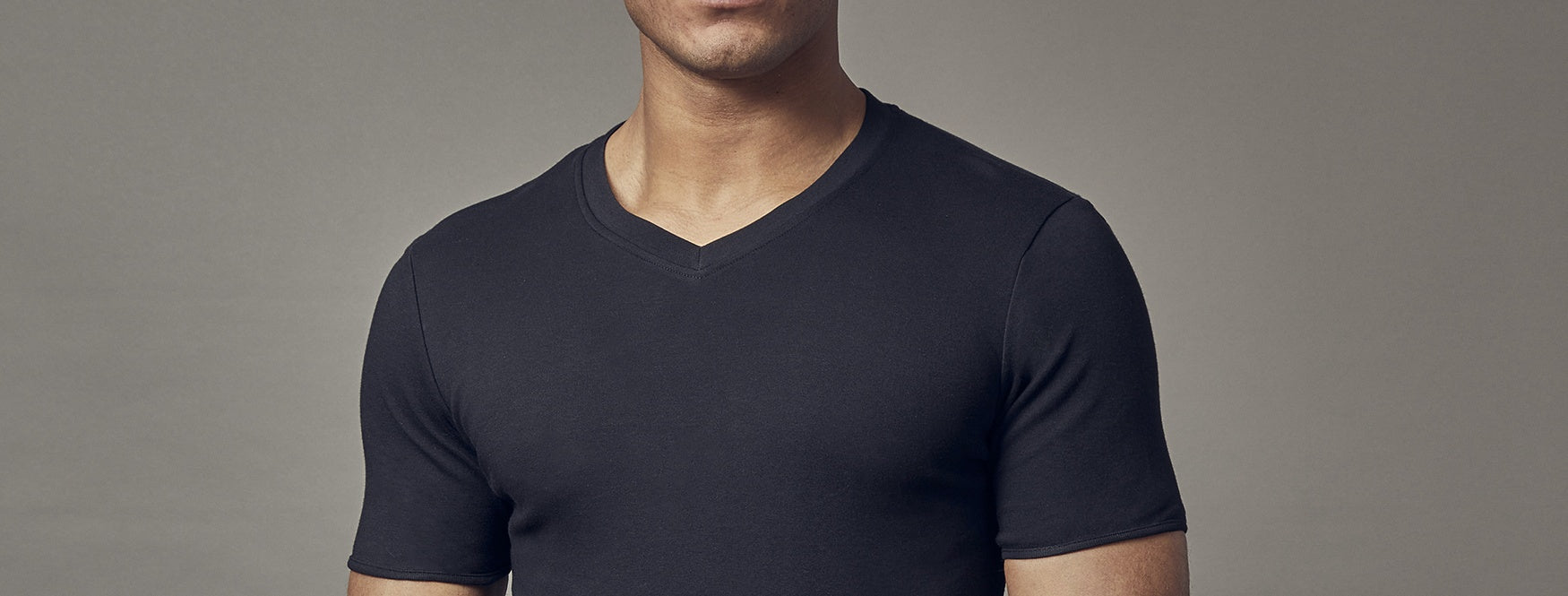 T Shirts For Men Fashion Deep V Neck Short Sleeved T Shirt Cotton