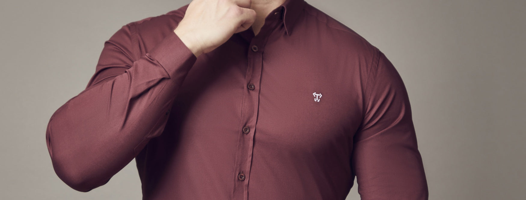 Maroon button up shirt mens best sale