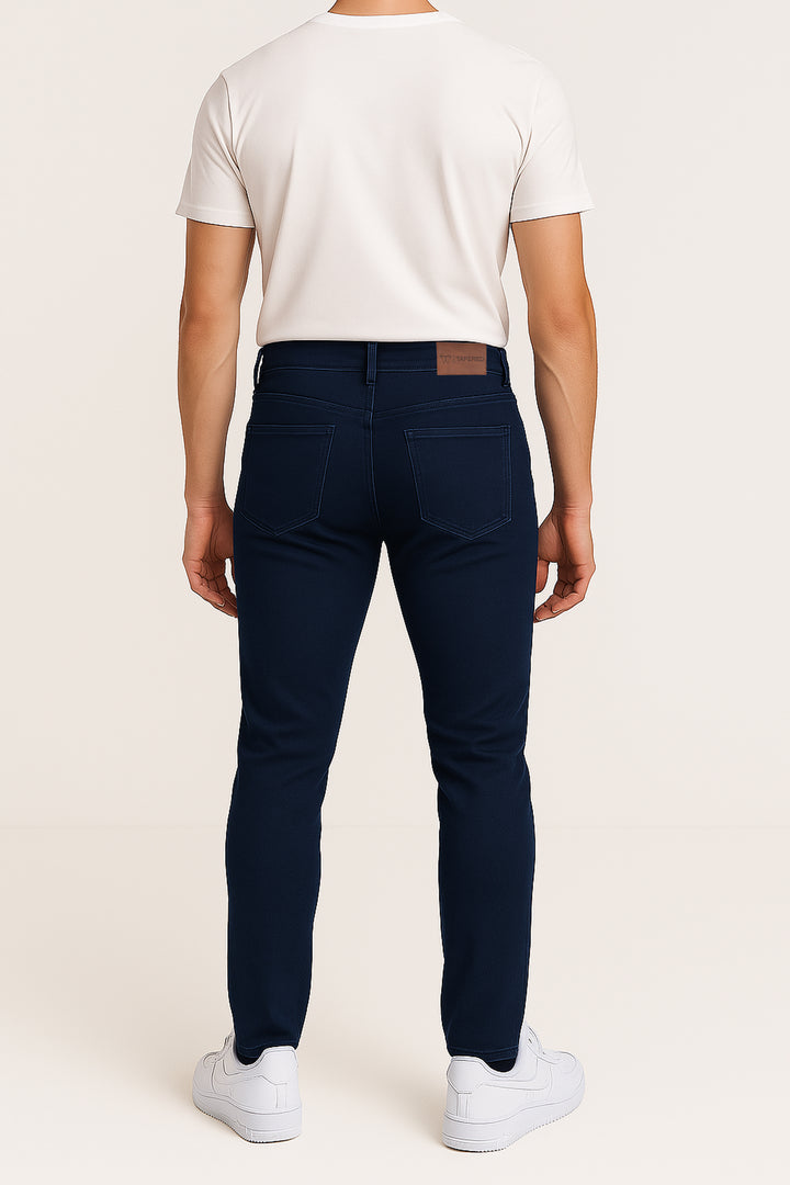 Navy Tapered Fit Jeans
