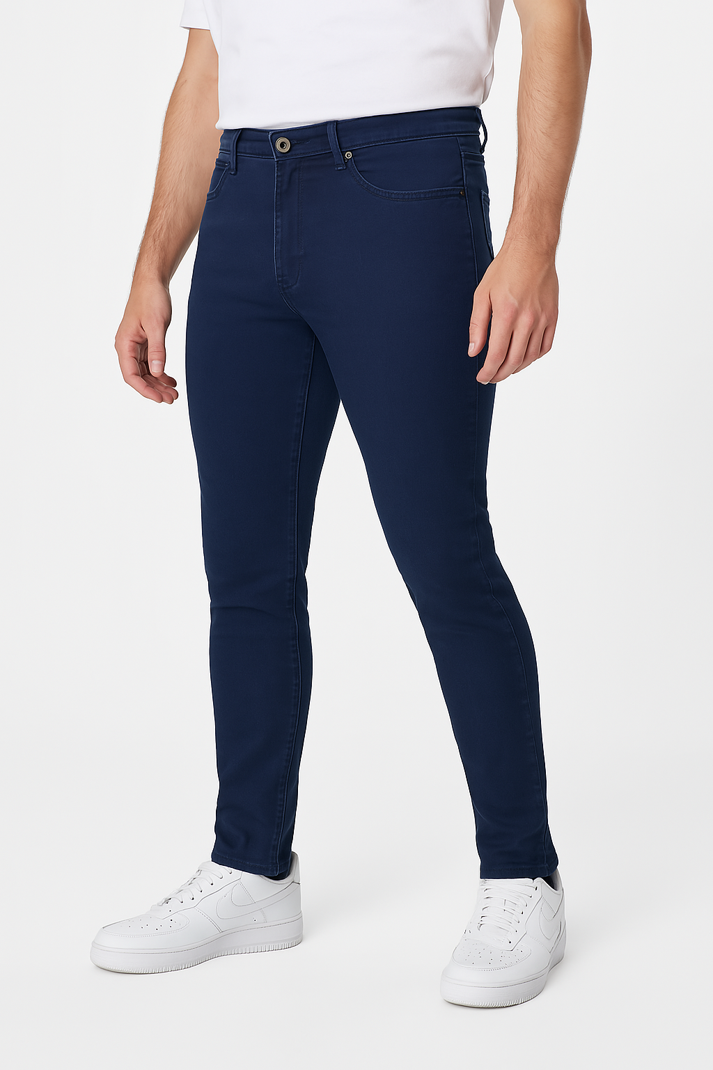 Navy Tapered Fit Jeans