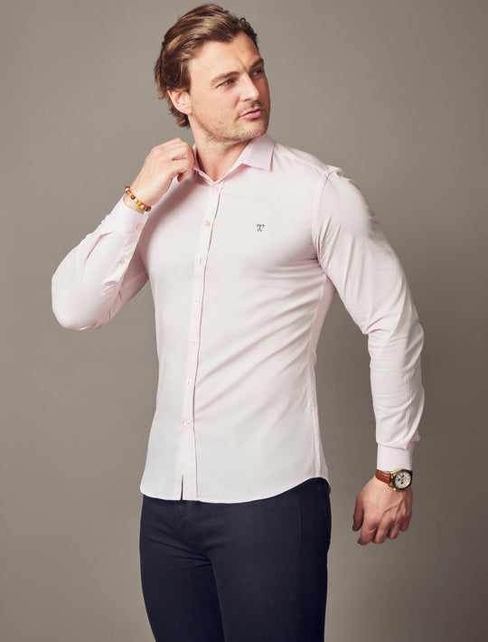 Pink Tapered Fit Shirt