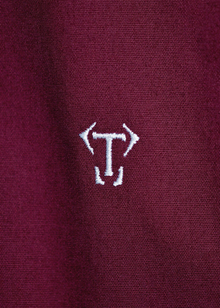 Burgundy Tapered Fit Bodybuilder Shirt