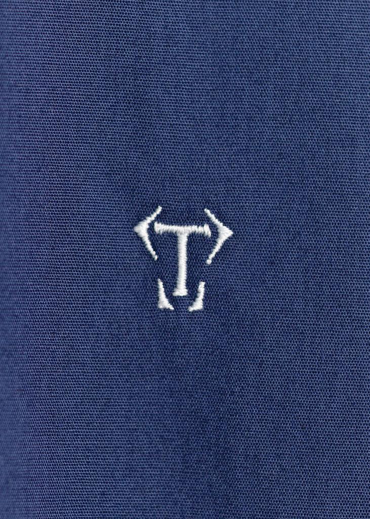 Navy Short Sleeve Tapered Fit Bodybuilder Shirt