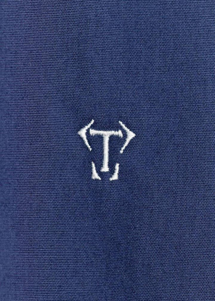 Navy Short Sleeve Tapered Fit Bodybuilder Shirt