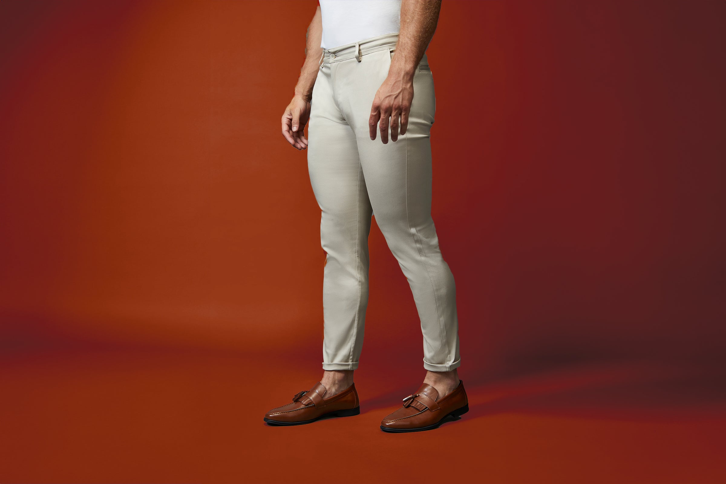 Muscle Fit Chinos By Tapered Menswear
