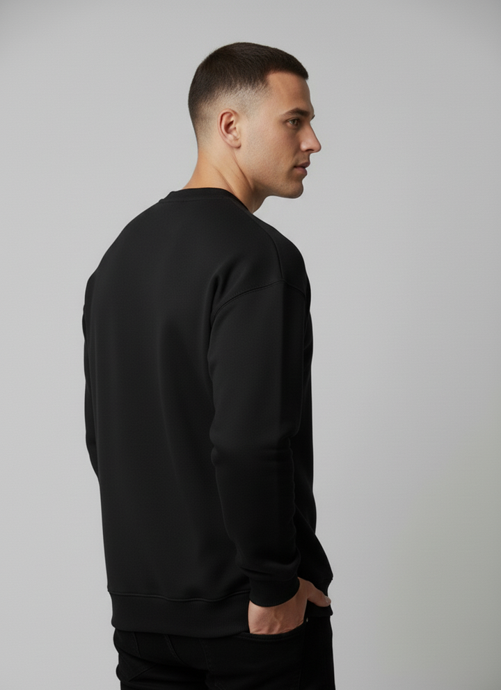 Relaxed Taper Sweater - Black