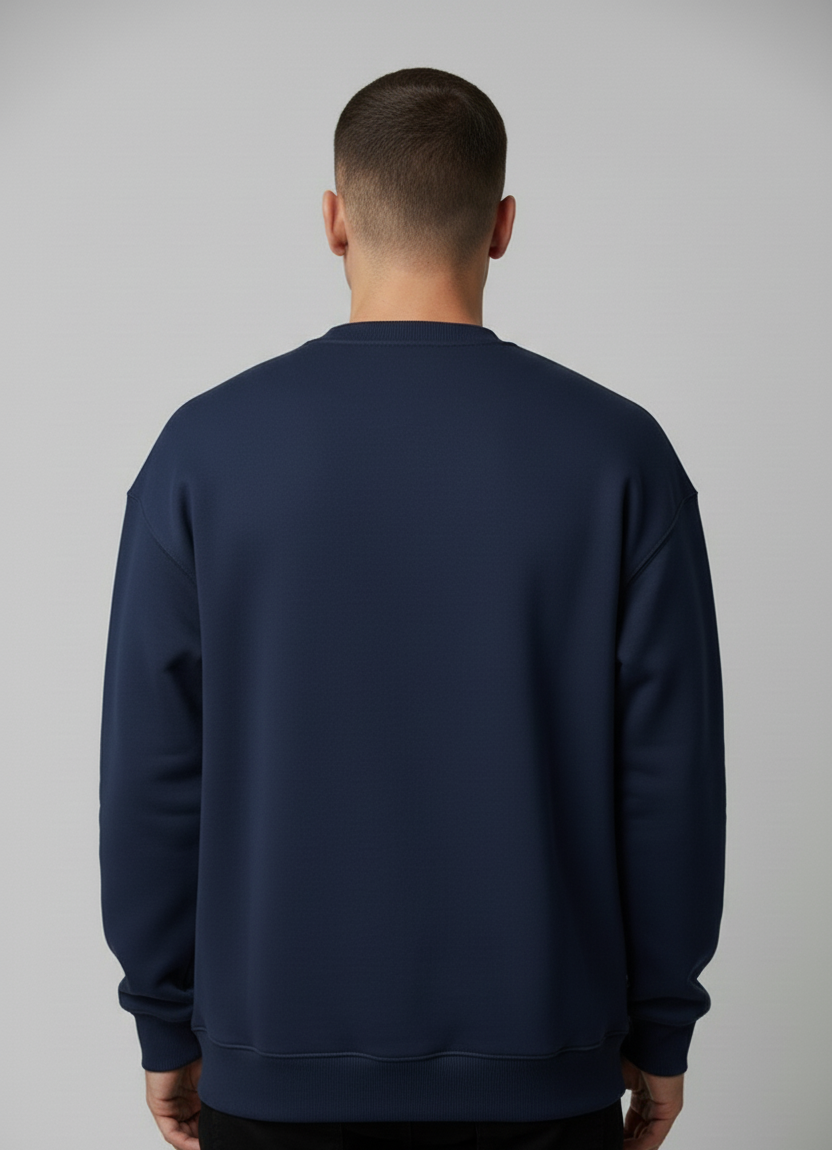 Relaxed Taper Sweater - Navy
