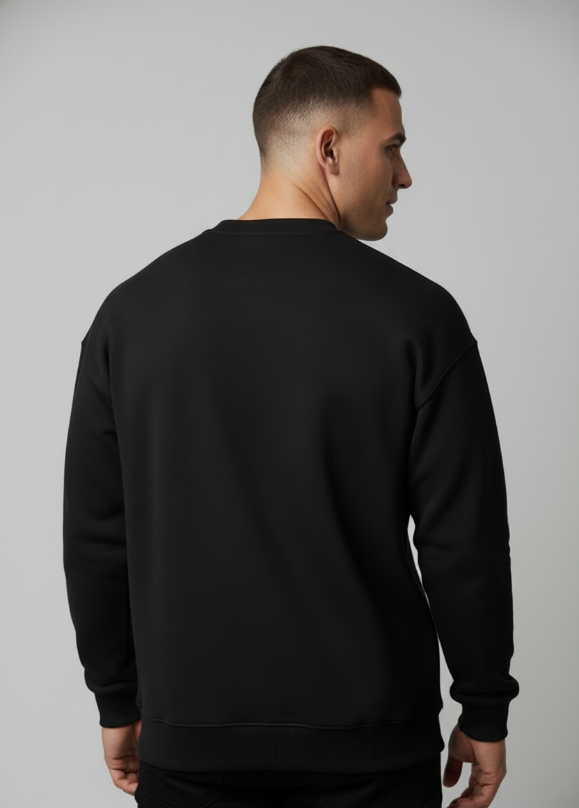 Relaxed Taper Sweater - Black