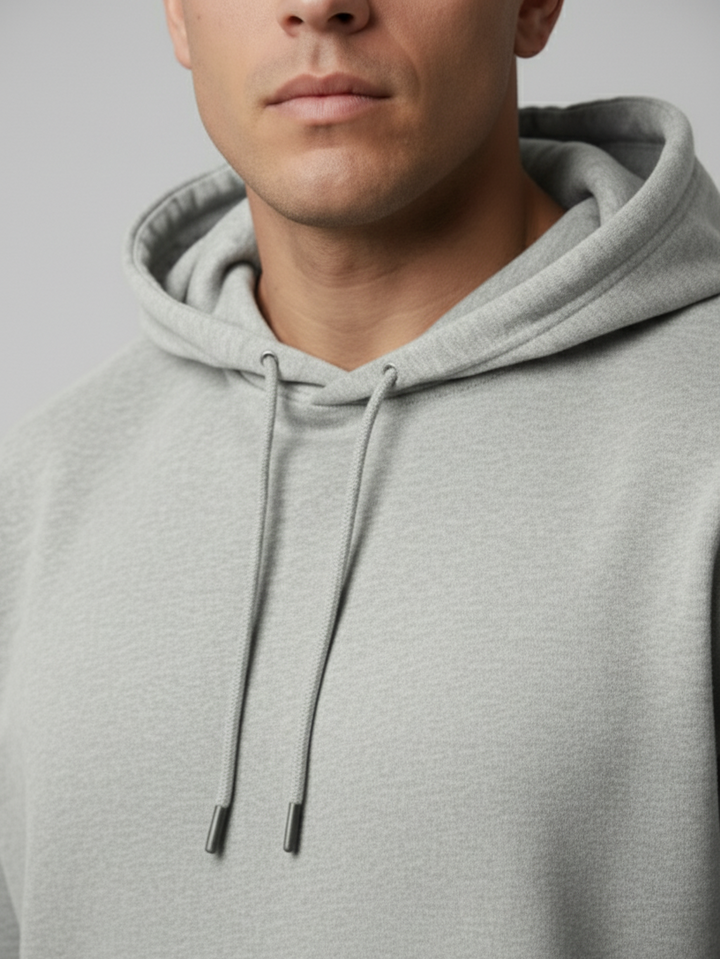 Relaxed Taper Pullover Hoodie - Light Grey