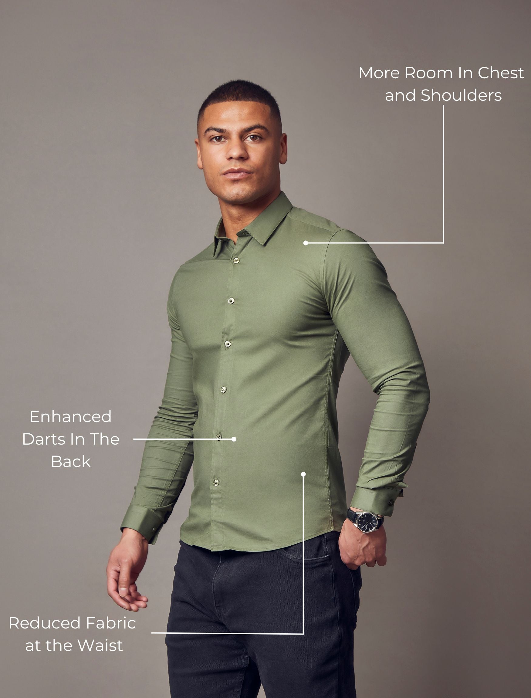 Olive best sale green shirt