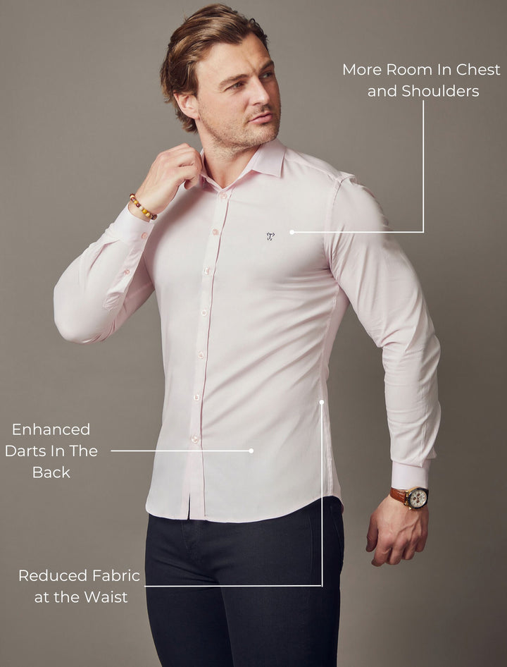 Pink Tapered Fit Shirt