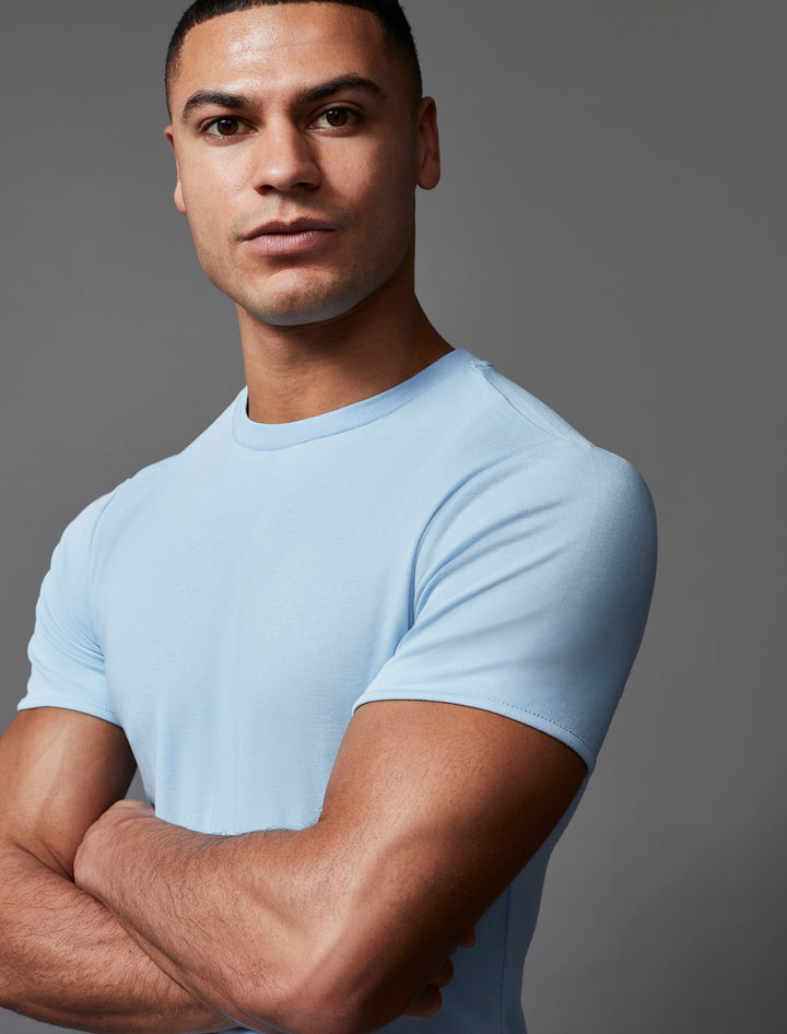 Light Blue Tapered Fit T-Shirt