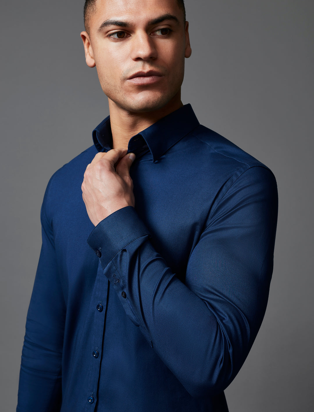 Navy Tapered Fit Shirt