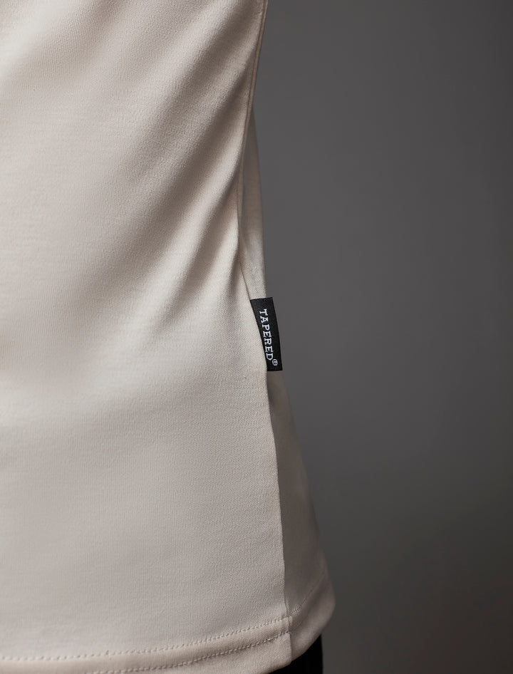 Beige Tapered Fit T-Shirt