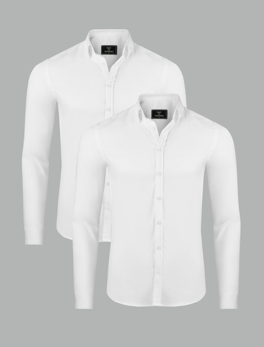 White Tapered Fit Shirt Pack