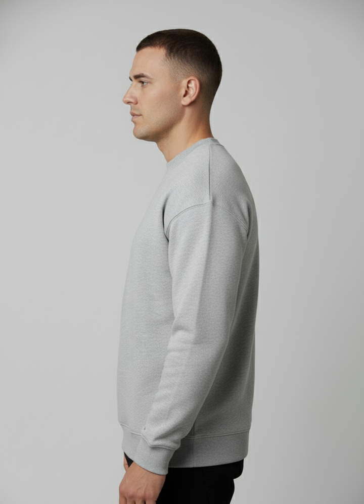 Relaxed Taper Sweater - Light Grey