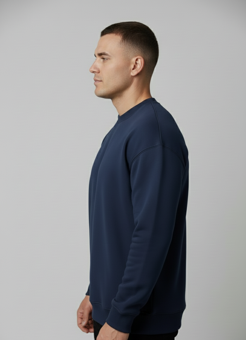 Relaxed Taper Sweater - Navy