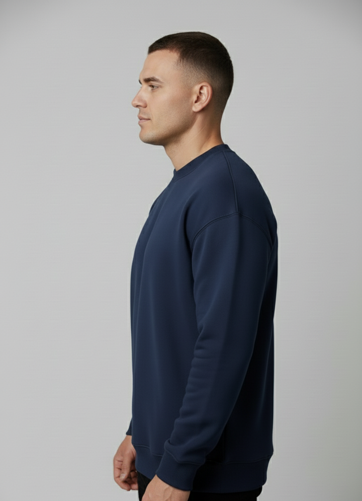 Relaxed Taper Sweater - Navy