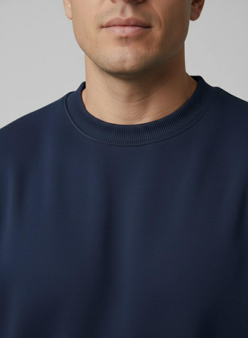 Relaxed Taper Sweater - Navy