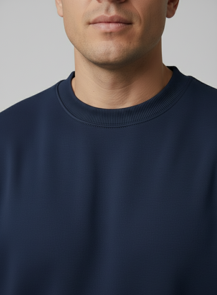 Relaxed Taper Sweater - Navy