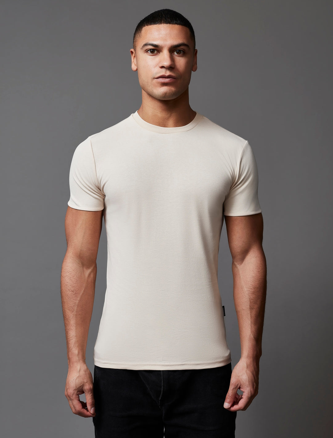 Beige Tapered Fit T-Shirt