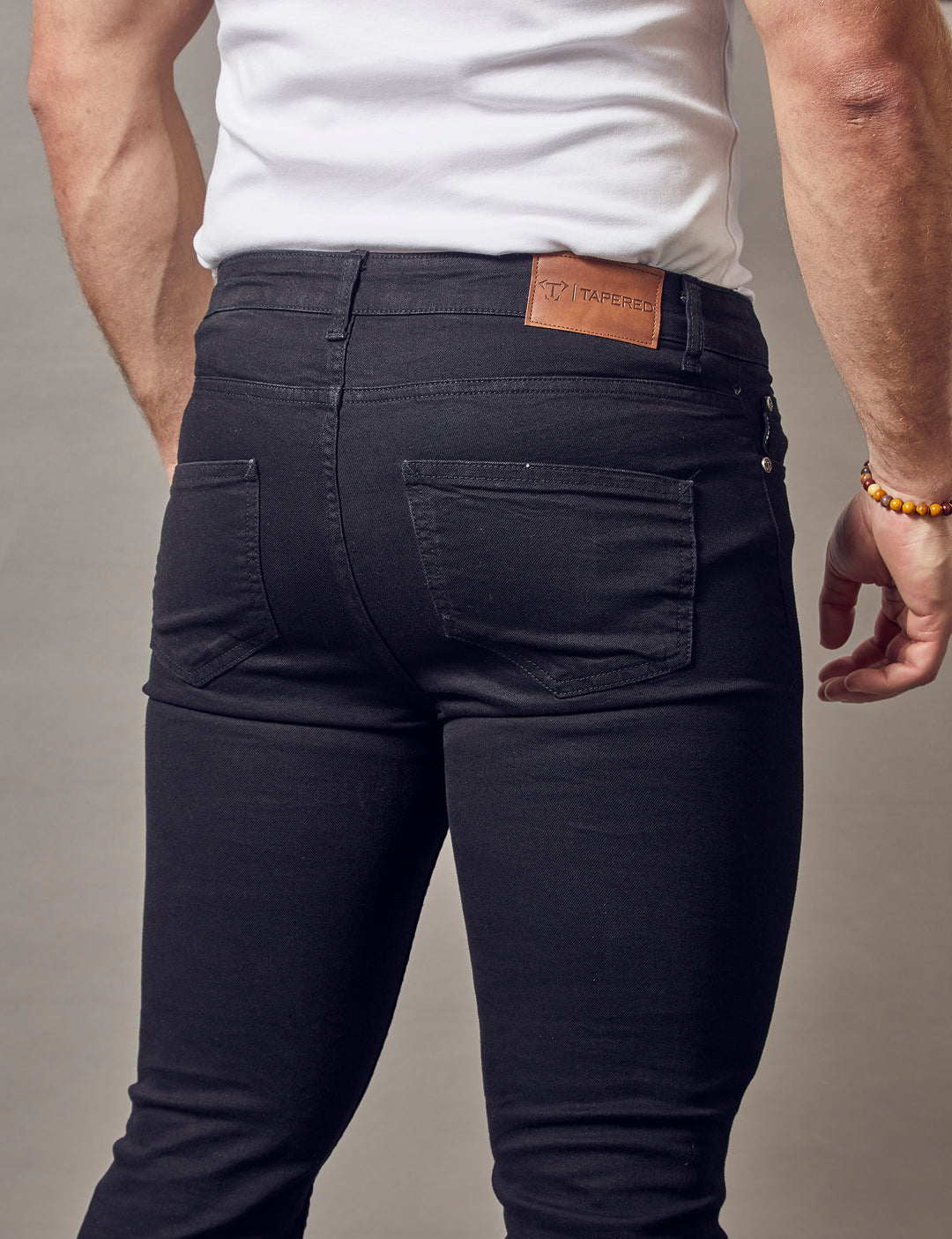 Black Tapered Fit Jeans