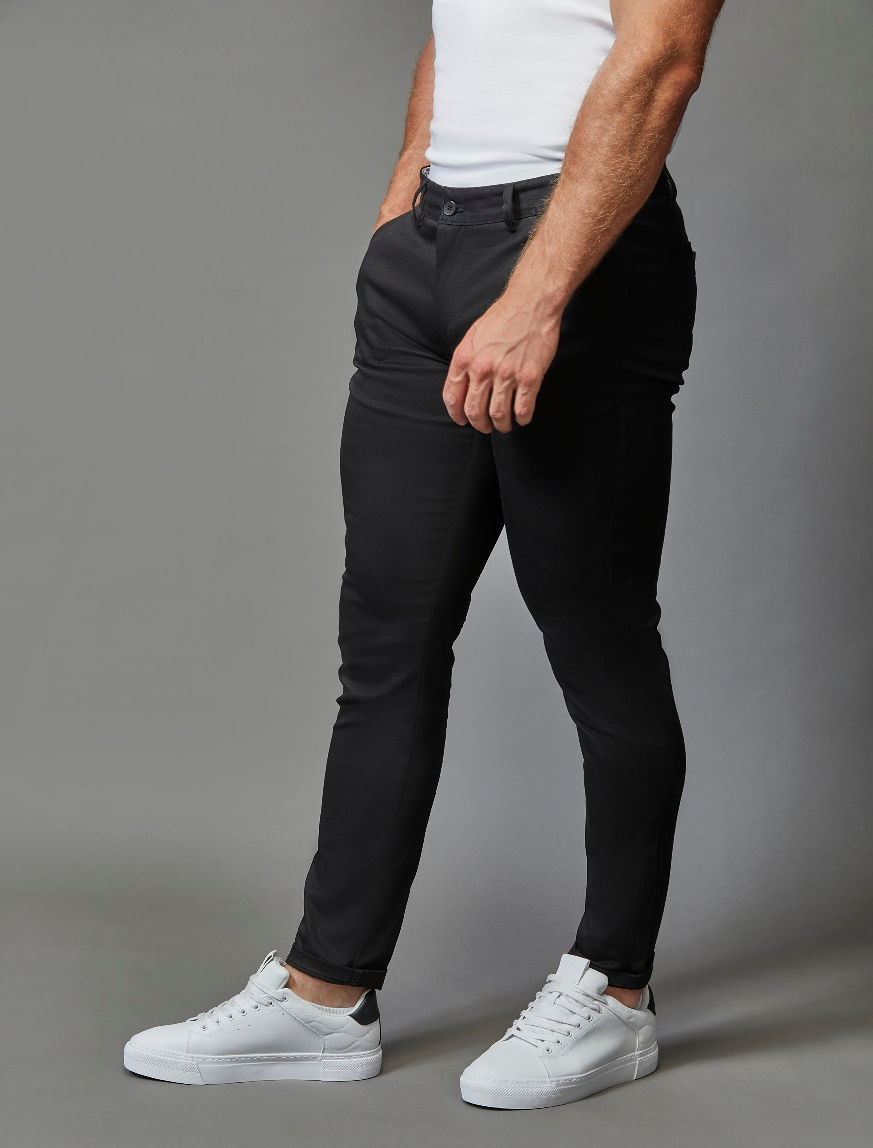 Black 2024 skinny chinos