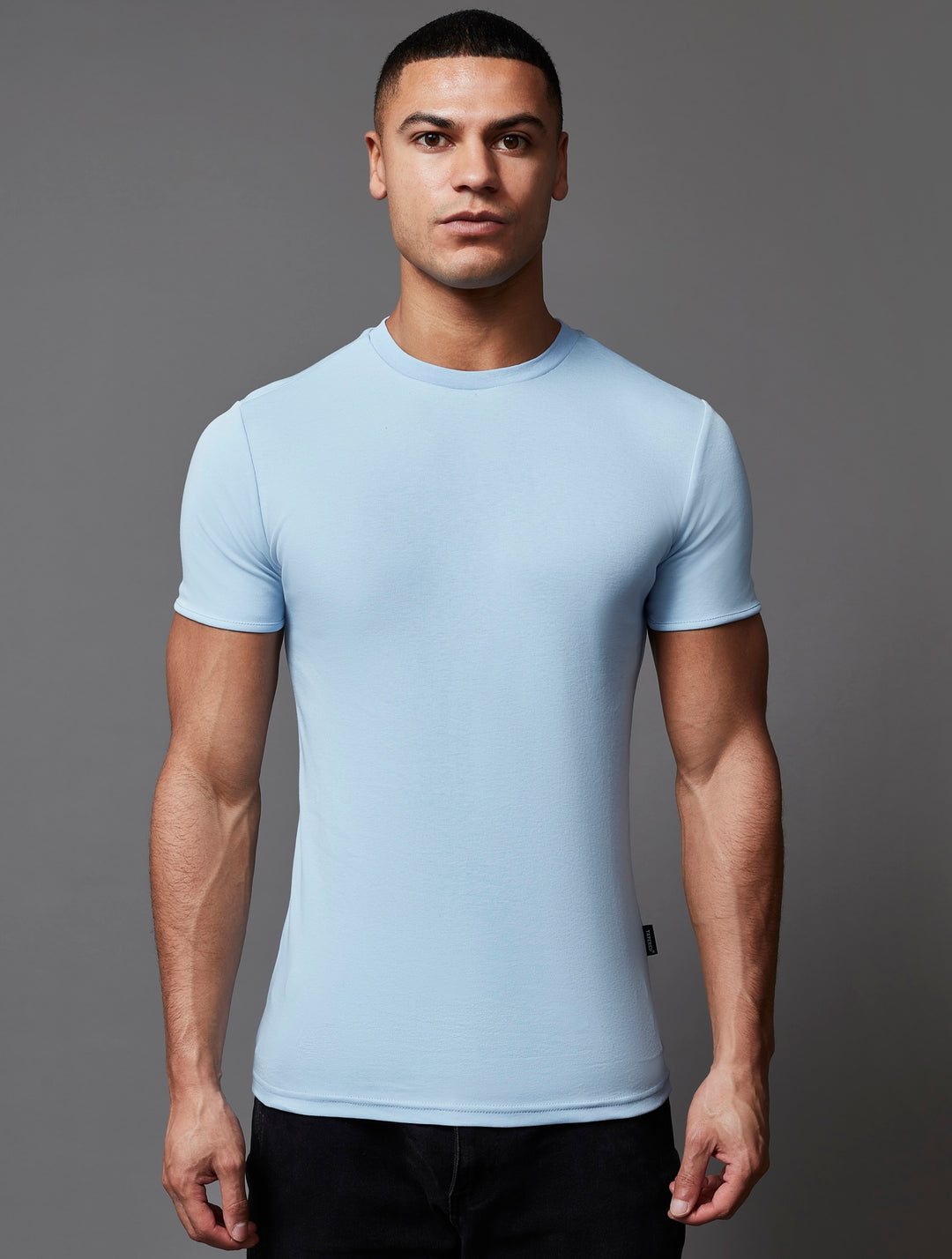 Light Blue Tapered Fit T-Shirt