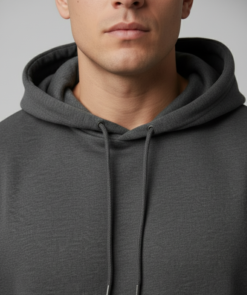 Relaxed Taper Pullover Hoodie - Dark Grey