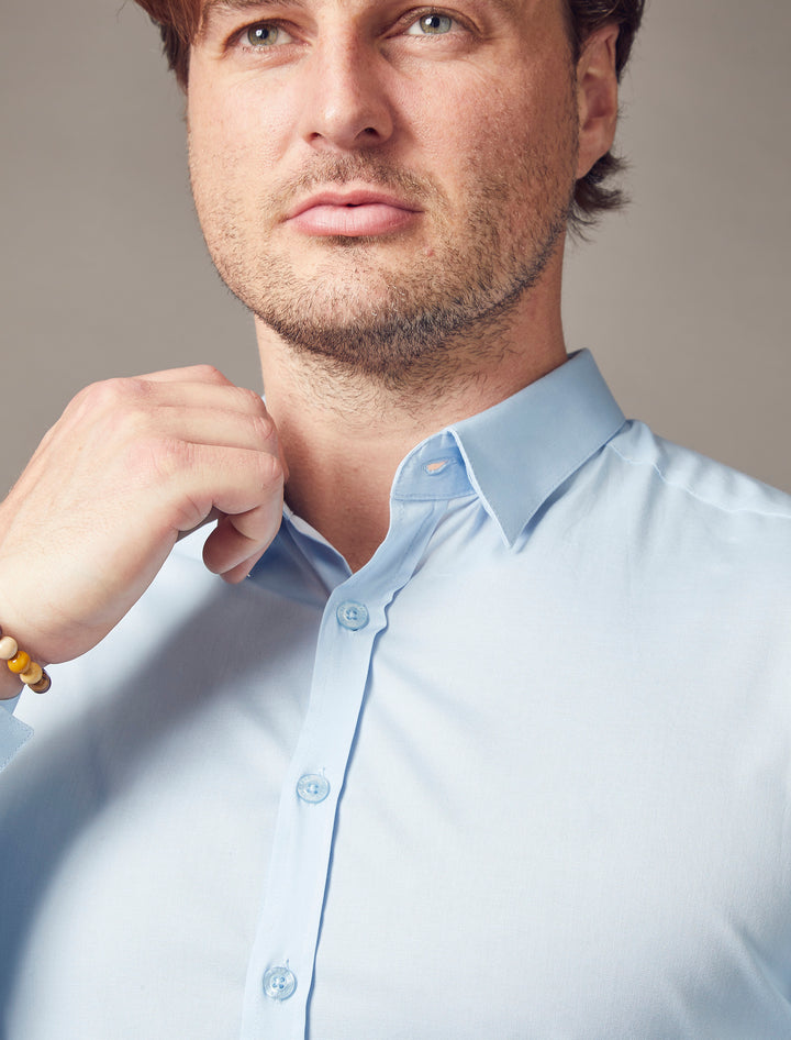 Light Blue Tapered Fit Shirt