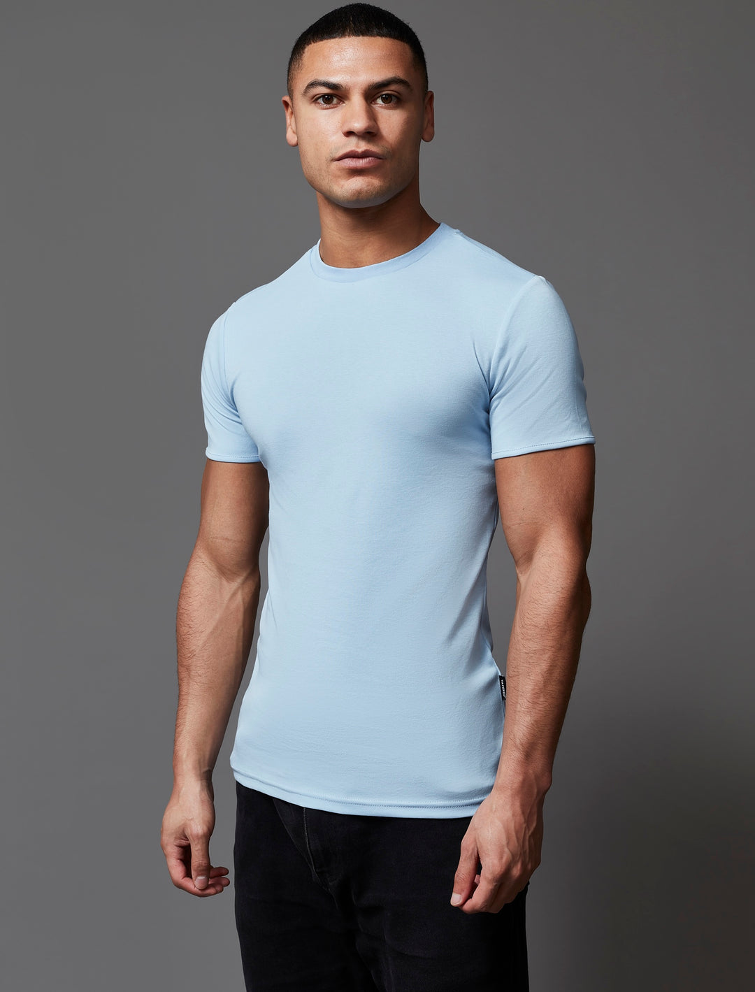 Light Blue Tapered Fit T-Shirt