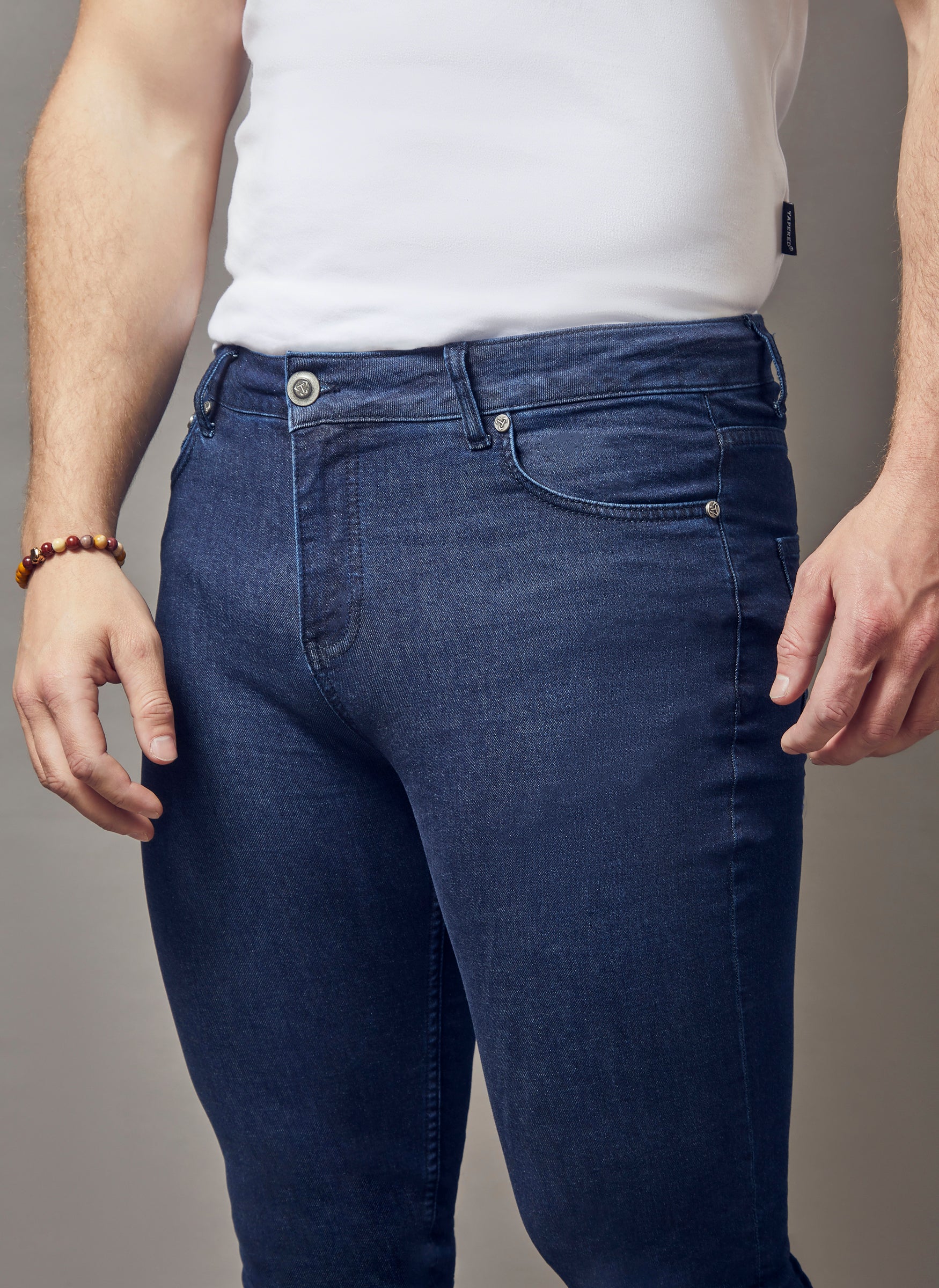 Navy Tapered Athletic Fit Jeans Tapered Menswear