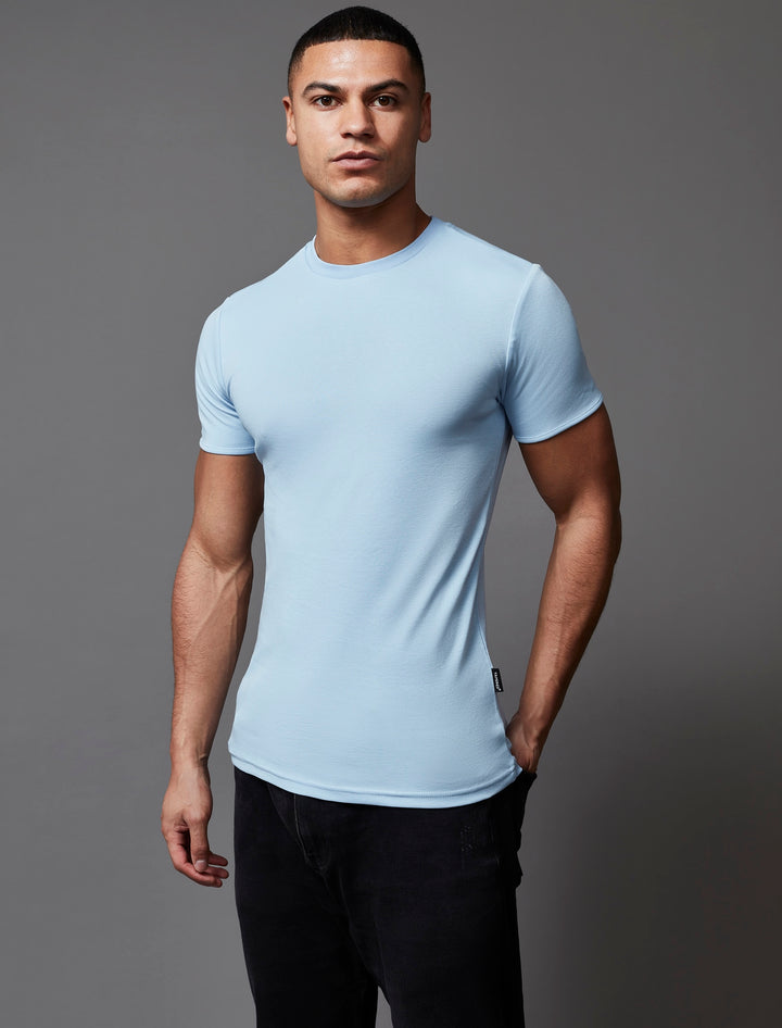 Light Blue Tapered Fit T-Shirt