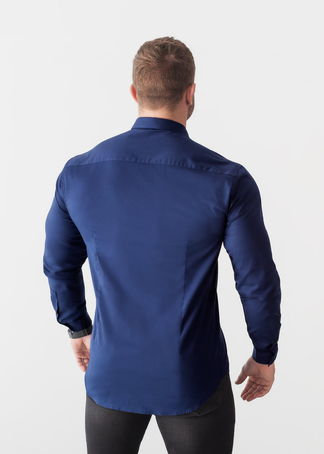 where to find tapered dress shirts Waist youll have the perfect fit every time Nick Graham Men's Traveler Dress