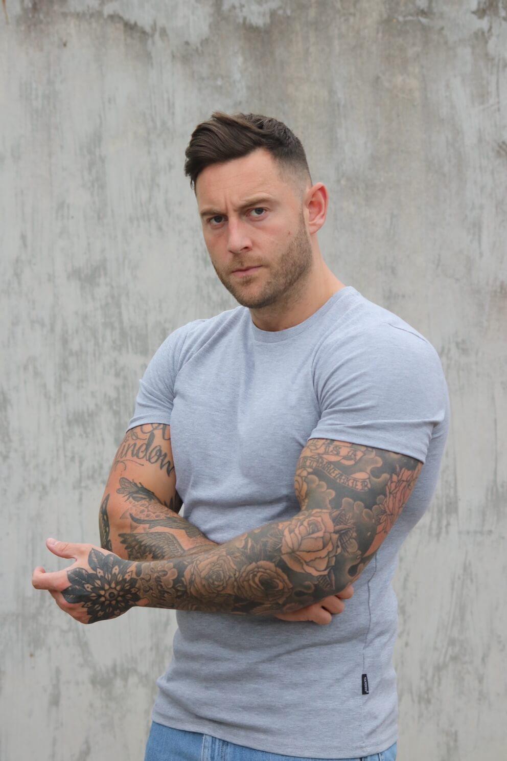 Grey Tapered Fit T-Shirt