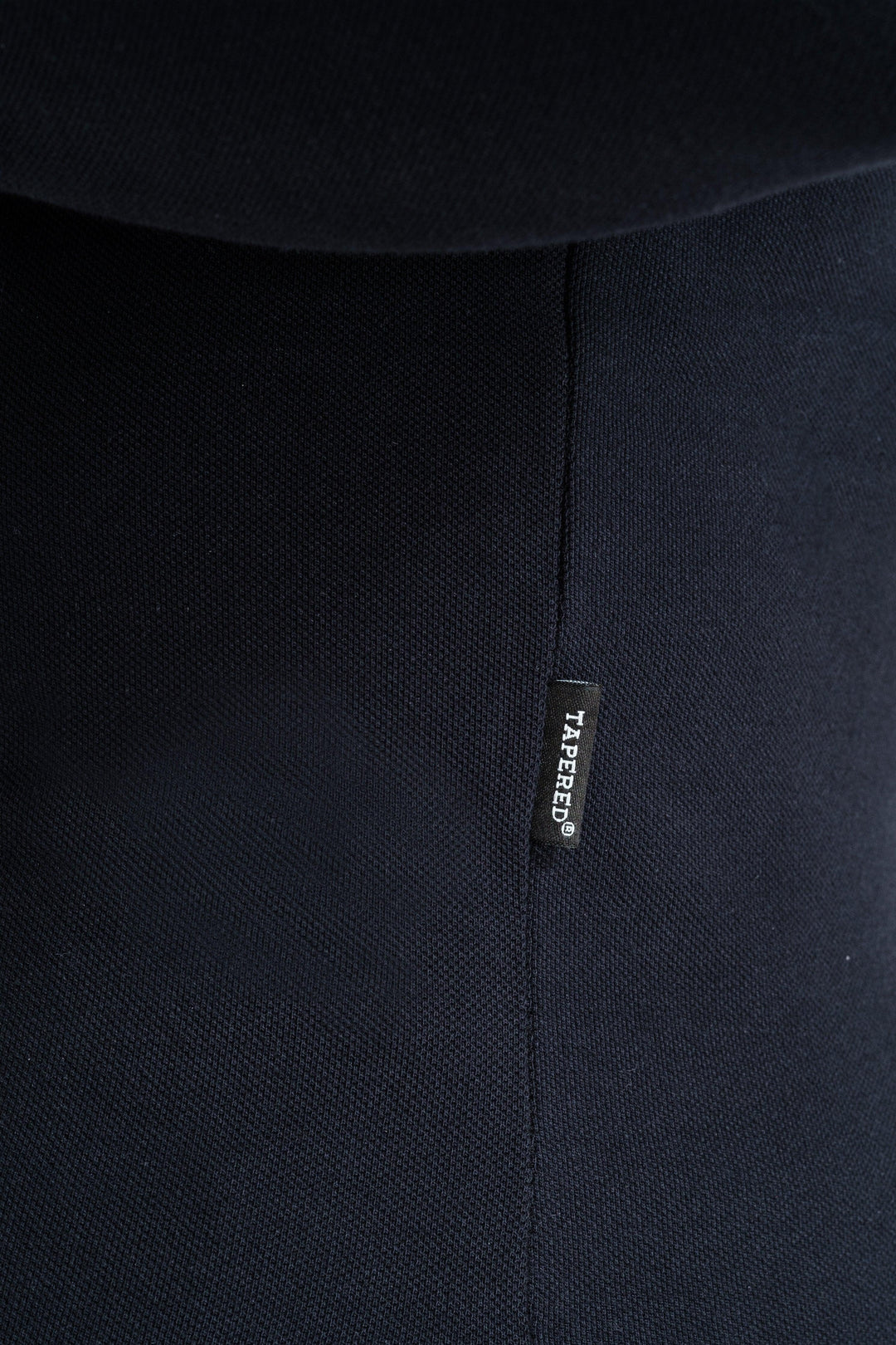 Long Sleeve Navy Tapered Fit Polo Shirt